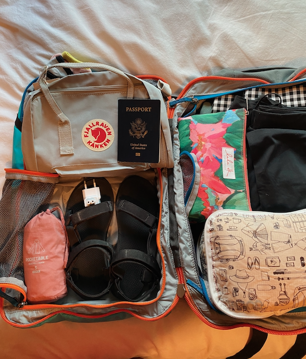 Packing a 2025 travel backpack